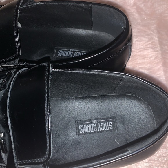 Stacy‎ Adams Mens 10m Black Dress Shoes Slip On - Picture 3 of 10
